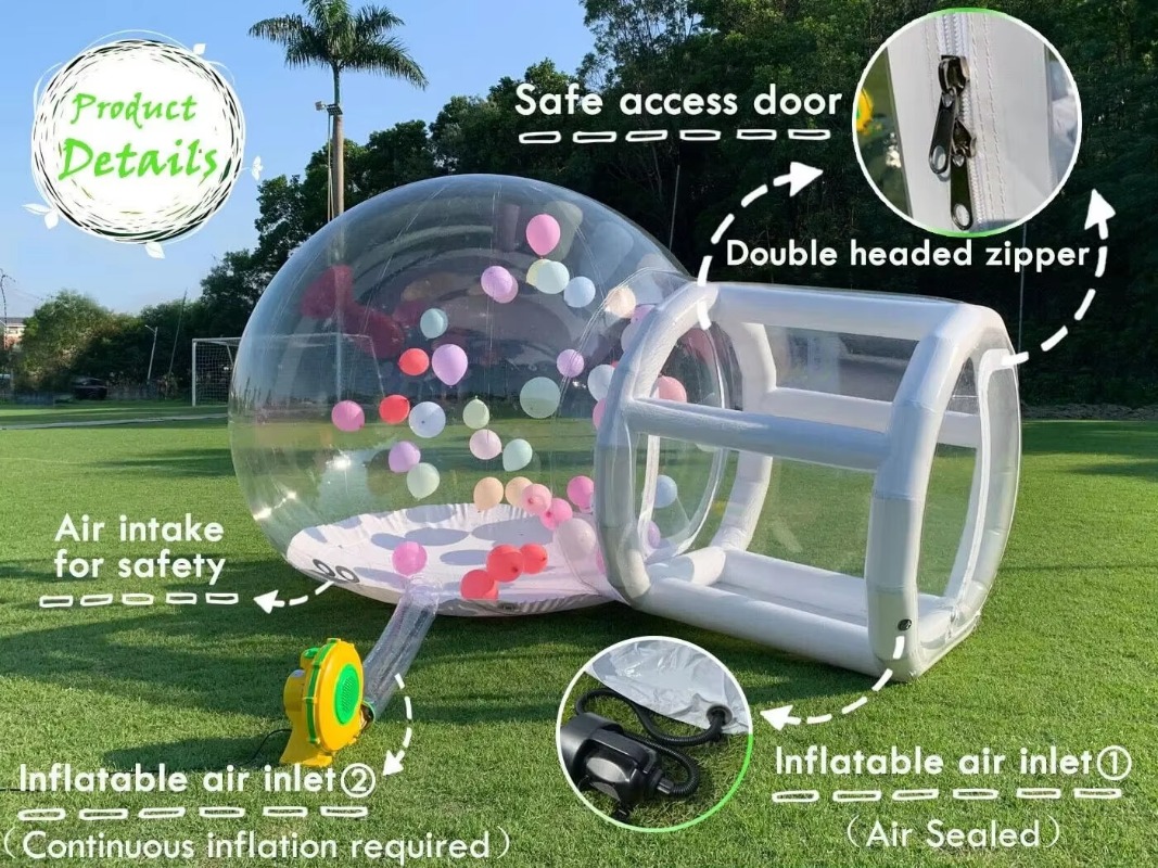 Outdoor Camping Rental - Wysokiej jakości nadmuchiwany namiot-bąbel, przezroczysta kopuła-bąbel