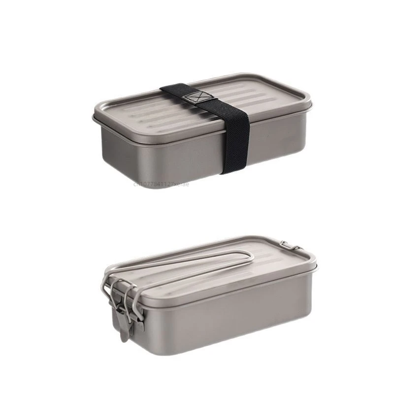 Outdoor Camping Meals - Kwadratowe pudełko na lunch z czystego