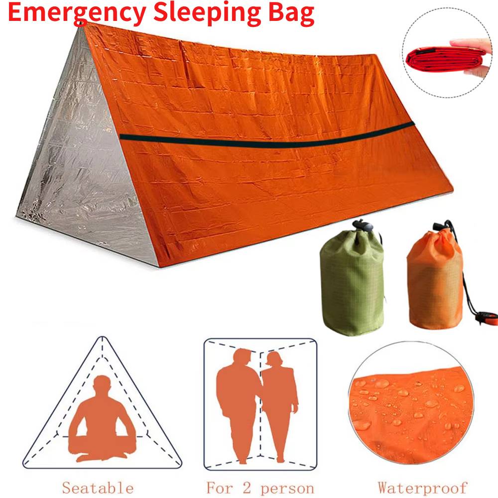 First Aid Kit Camping - Przenośny Wodoodporny Awaryjny Śpiwór Przetrwania Outdoor