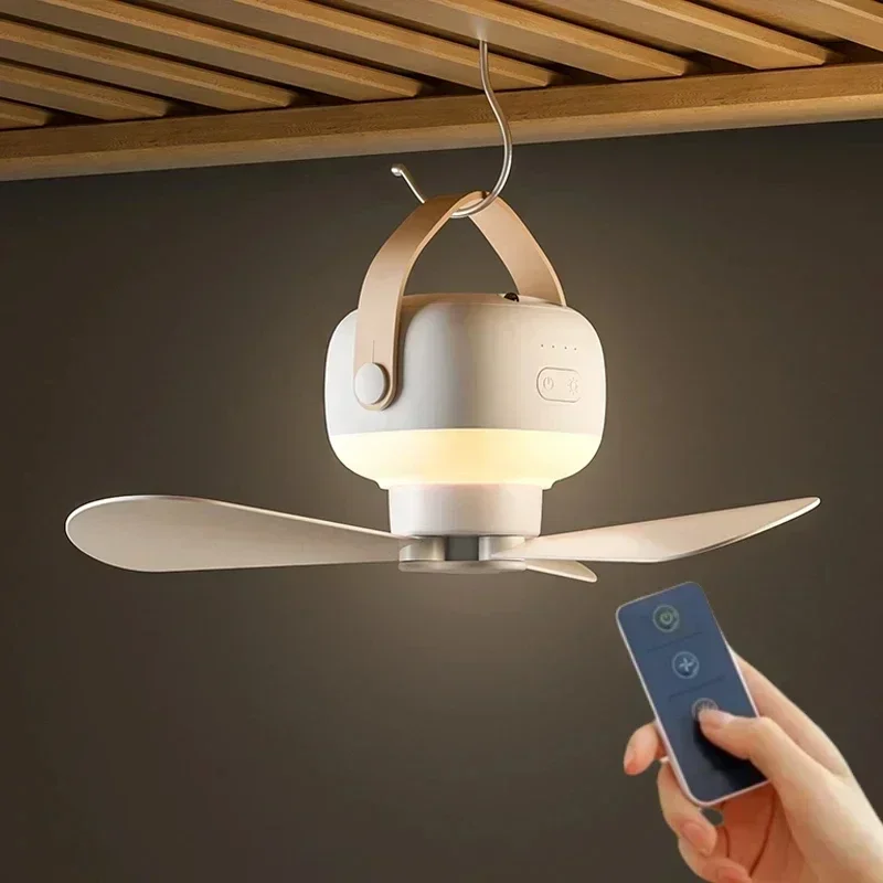 Outdoor Camping Light Ideas - Przenośny Bezprzewodowy Mini Wentylator Sufitowy z