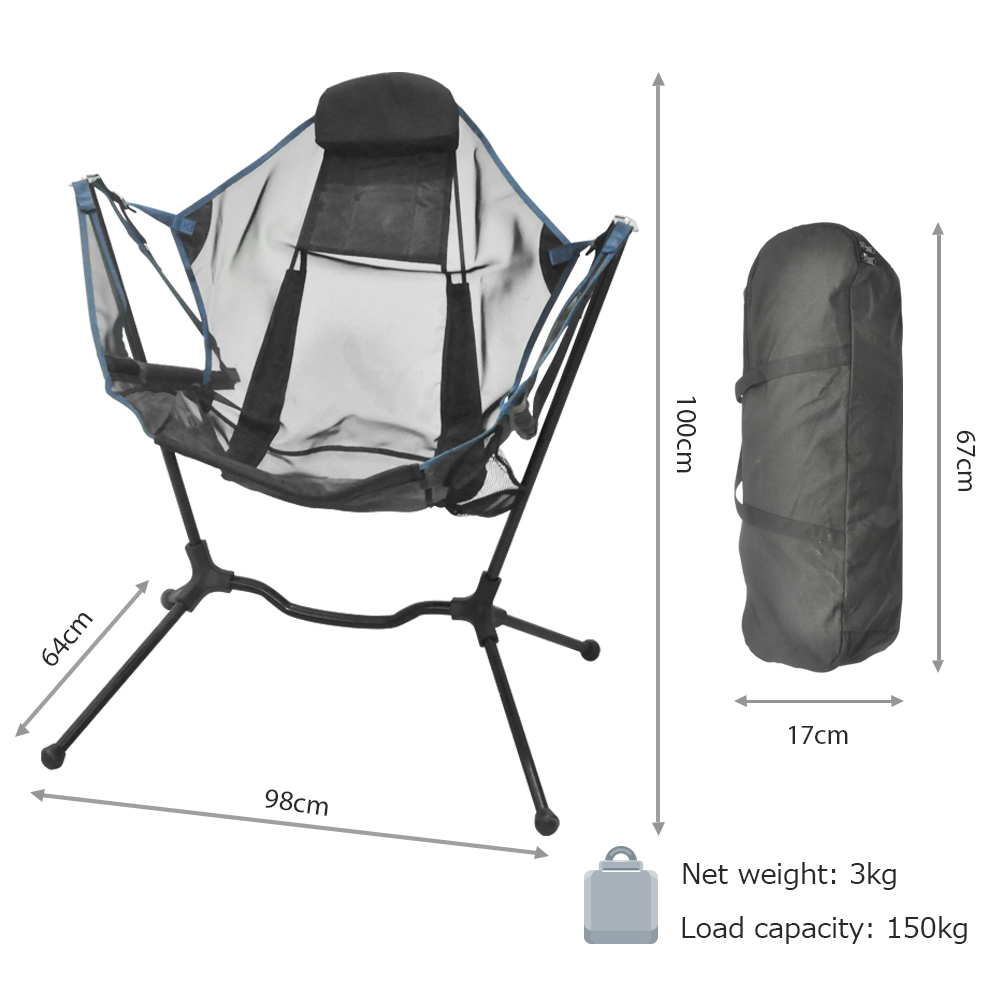 Składane krzesło kempingowe z  – Outdoor Camping Recliner recenzja i cena