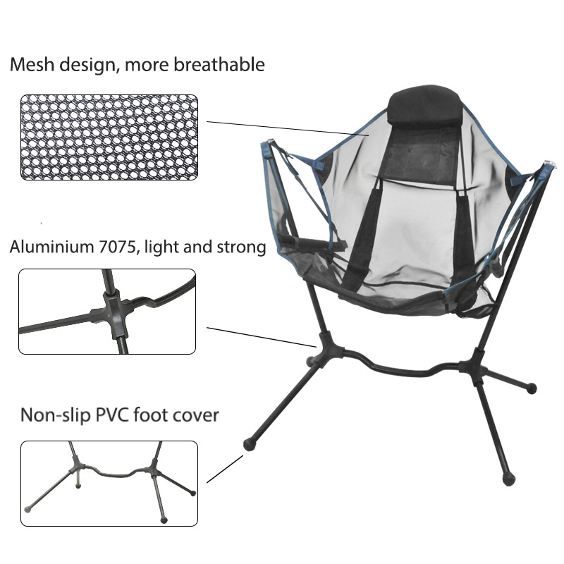 Składane krzesło kempingowe z  – Outdoor Camping Recliner recenzja i cena