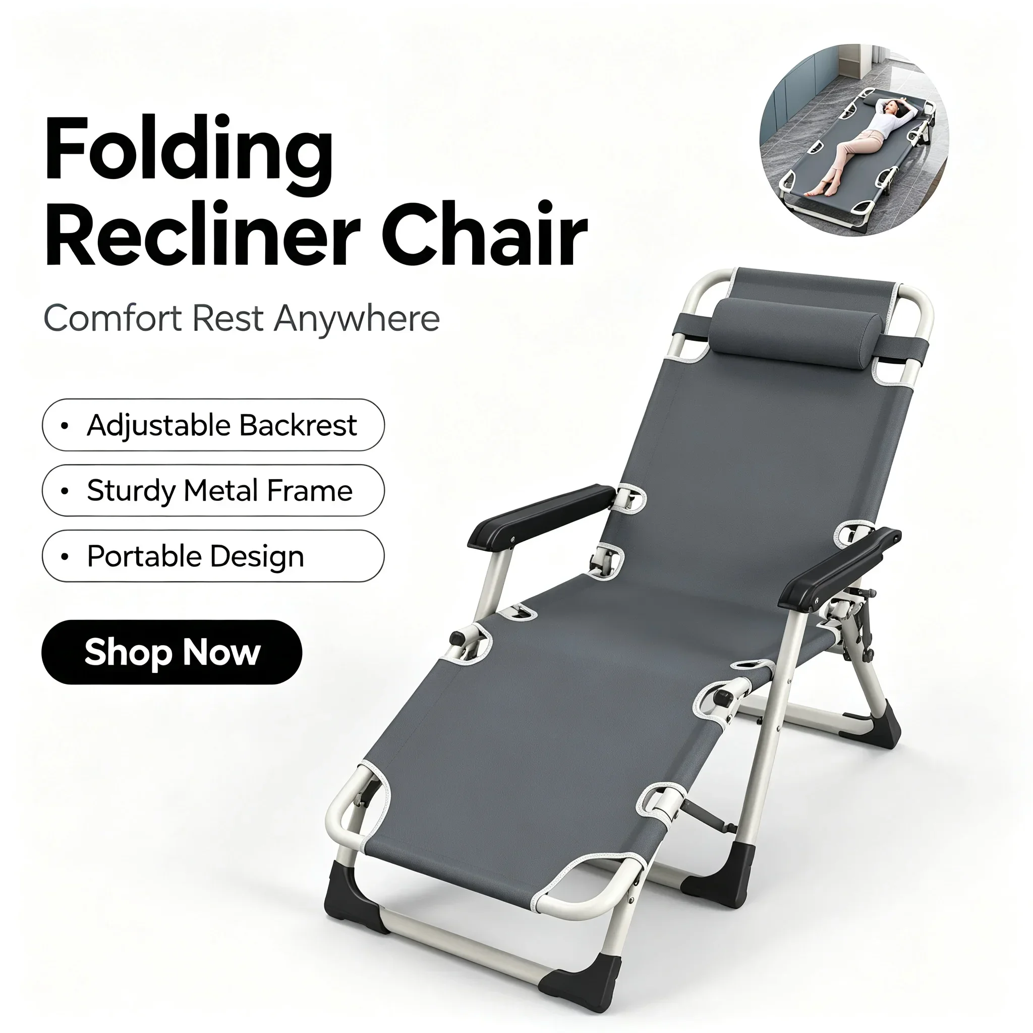 Składane krzesło biurowe do lu – Outdoor Camping Recliner recenzja i cena