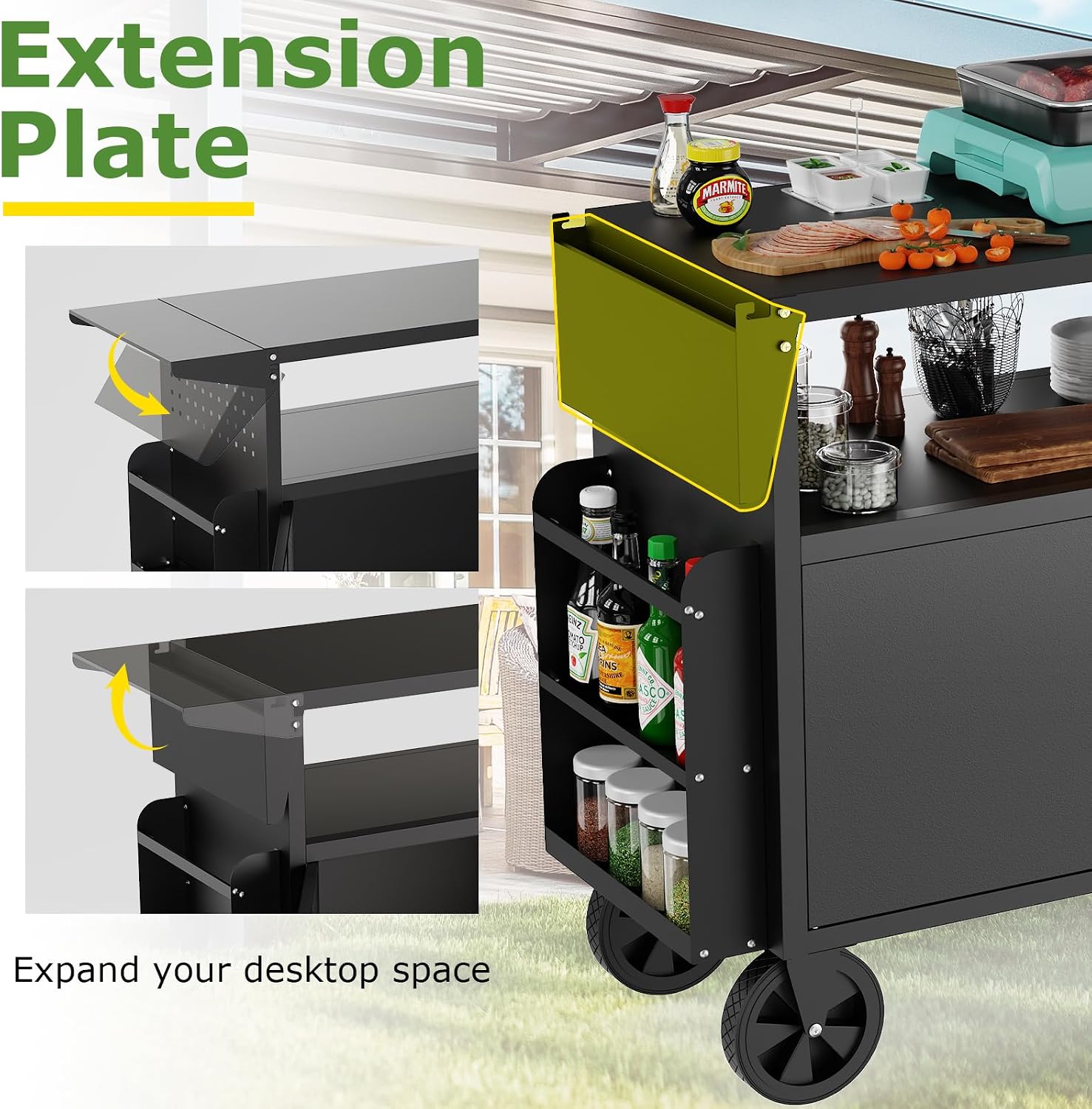 Wózek-grill zewnętrzny ze stoł – Outdoor Camping Food recenzja i cena